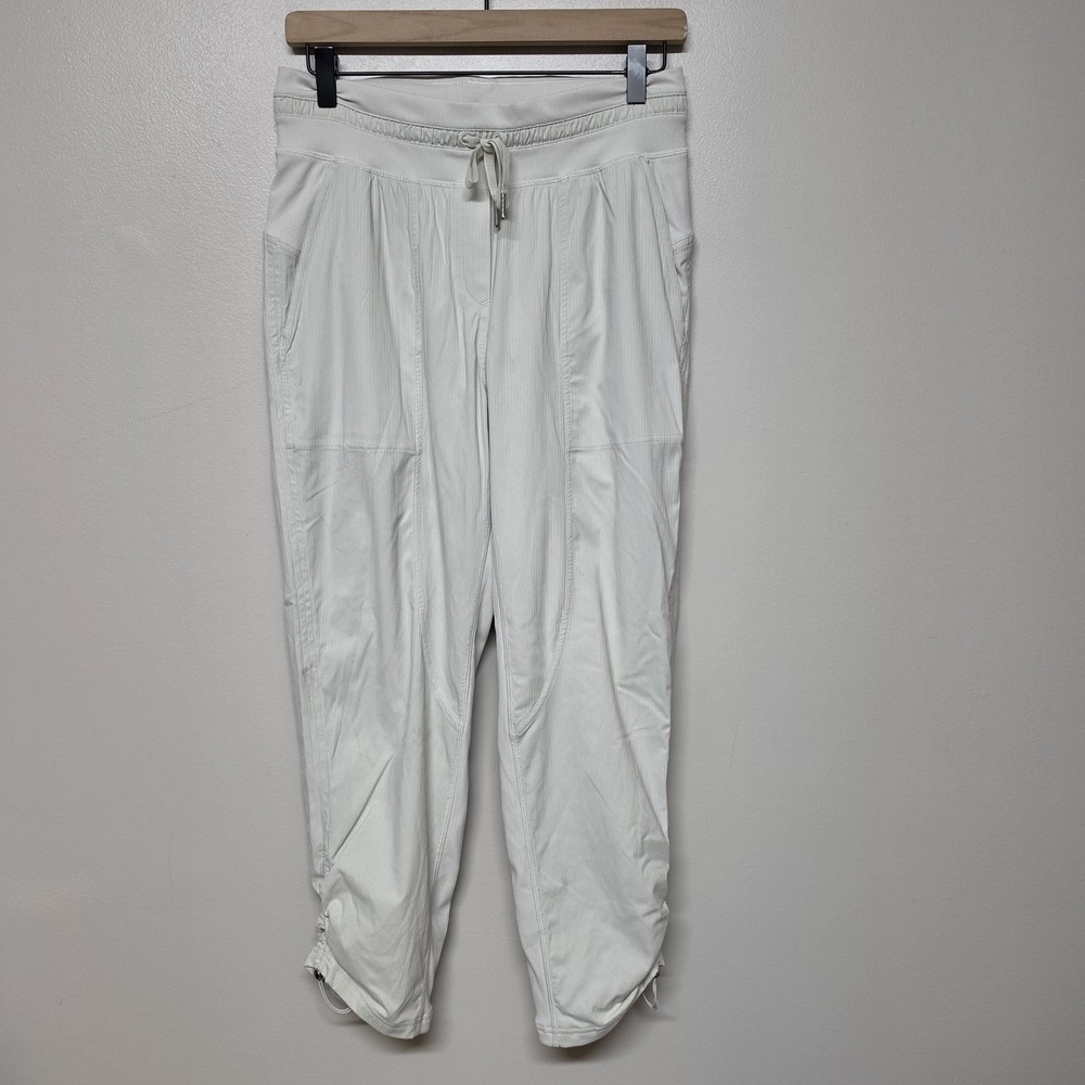 Lululemon Dance Studio Mid-Rise Crop Pants Womens Sz 6 White Stretch LW6CLWS